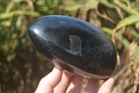 Polished Black Tourmaline Standing Free Forms x 2 From Madagascar