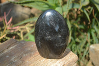 Polished Black Tourmaline Standing Free Forms x 2 From Madagascar