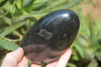 Polished Black Tourmaline Standing Free Forms x 2 From Madagascar