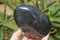 Polished Black Tourmaline Standing Free Forms x 2 From Madagascar