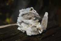 Natural Drusy Quartz Coated Calcite Pseudomorph Specimens x 6 From Alberts Mountain, Lesotho