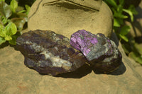 Natural Metallic Purpurite Cobbed Specimens x 6 From Erongo, Namibia