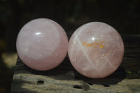 Polished Rose Quartz Spheres x 4 From Ambatondrazaka, Madagascar