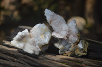 Natural Drusy Quartz Coated Calcite Pseudomorph Specimens x 7 From Alberts Mountain, Lesotho