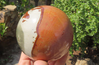 Polished Polychrome Jasper Spheres x 2 From Mahajanga, Madagascar