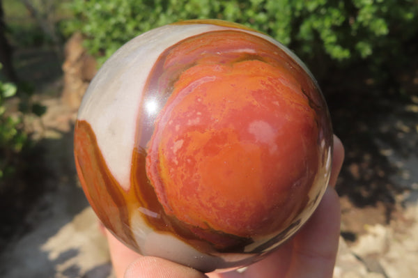 Polished Polychrome Jasper Spheres x 2 From Mahajanga, Madagascar