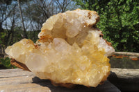 Natural Limonite Quartz Geode Specimens x 4 From Zambia