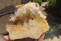 Natural Limonite Quartz Geode Specimens x 4 From Zambia