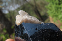 Natural Black Tourmaline With Feldspar Specimens x 4 From Namibia