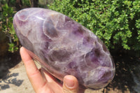 Polished Chevron Amethyst Standing Free Form x 1 from Madagascar