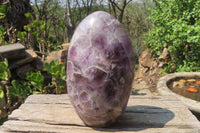 Polished Chevron Amethyst Standing Free Form x 1 from Madagascar