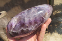 Polished Chevron Amethyst Standing Free Form x 1 from Madagascar