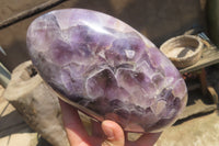 Polished Chevron Amethyst Standing Free Form x 1 from Madagascar