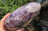 Polished Chevron Amethyst Standing Free Form x 1 from Madagascar