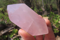 Polished Double Terminated Rose Quartz Points x 12 From Ambatondrazaka, Madagascar