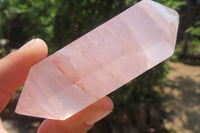 Polished Double Terminated Rose Quartz Points x 12 From Ambatondrazaka, Madagascar