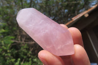 Polished Double Terminated Rose Quartz Points x 12 From Ambatondrazaka, Madagascar