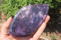 Polished Lepidolite Free Forms x 3 From Zimbabwe