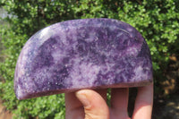 Polished Lepidolite Free Forms x 3 From Zimbabwe