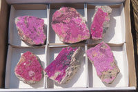 Natural Salrose Cobaltion Dolomite Specimens x 6 From Kakanda, Congo