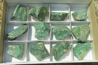 Natural Swazi Jade Cobbed Specimens x 12 from Swaziland