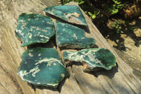 Polished On One Side Emerald Mtorolite x 5 From Mutorashanga, Zimbabwe