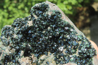 Natural Libethenite Crystals On Dolomite Matrix Specimens x 2 From Shituru, Congo