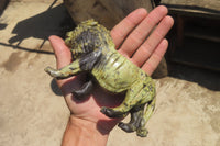 Hand Made Stone Lion Carvings x 2 From Zimbabwe