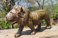 Hand Made Stone Lion Carvings x 2 From Zimbabwe