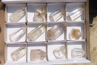 Polished Mixed Quartz Crystals x 12 From Madagascar