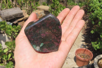 Polished Ruby Corundum In Chrome Verdite Free Forms x 4 From Zimbabwe