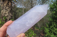 Polished Pink & Blue Rose Quartz Points x 3 From Madagascar