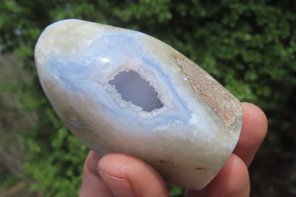 Polished Blue Lace Agate Free Forms x 6 From Malawi