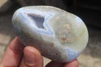 Polished Blue Lace Agate Free Forms x 6 From Malawi