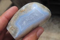 Polished Blue Lace Agate Free Forms x 6 From Malawi