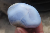 Polished Blue Lace Agate Free Forms x 6 From Malawi