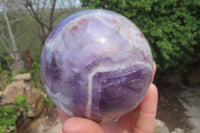 Polished Chevron Amethyst Sphere x 1 From Madagascar