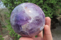 Polished Chevron Amethyst Sphere x 1 From Madagascar