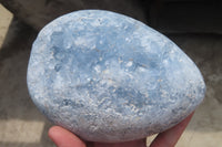 Polished Celestite Geode Eggs x 2 From Sakoany, Madagascar