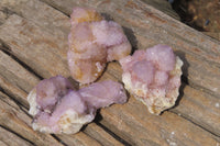 Natural Amethyst Spirit Quartz Clusters x 12 From Boekenhouthoek, South Africa