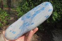 Polished Blue Spinel Spotted Quartz Standing Free Form x 1 From Madagascar