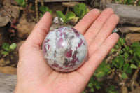 Polished Rubellite Pink Tourmaline Spheres x 6 From Ambatondrazaka, Madagascar