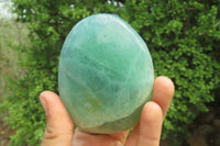 Polished Green Fluorite Standing Free Forms x 3 From Madagascar