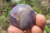 Polished Lepidolite with Pink Rubellite Palm Stones x 24 From Ambatondrazaka, Madagascar