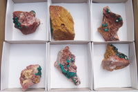 Natural Dioptase On Dolomite Specimens x 6 From Likasi, Congo