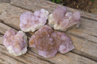 Natural Amethyst Spirit Quartz Clusters x 4 From Boekenhouthoek, South Africa