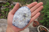 Polished Dendritic Opal Standing Free Forms x 3 From Moralambo, Madagascar