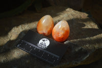 Polished Carnelian Eggs x 12 from Madagascar