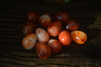 Polished Carnelian Eggs x 12 from Madagascar