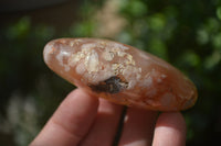 Polished Flower Agate Galet-Palm Stones x 12 From Antsahalova, Madagascar